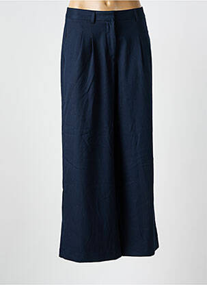 Pantalon drept închidere cu fermoar sub clapetă cu cârlig albastru LA PETITE ETOILE femeie