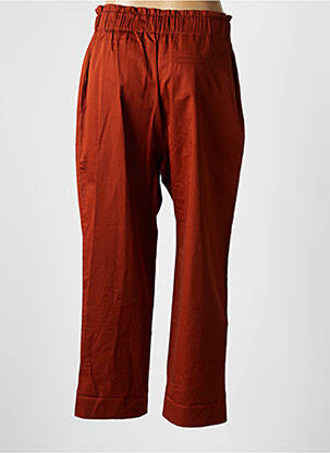 Pantalon drept talie elastică maro SESSUN femeie