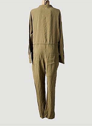 Salopetă-pantalon închidere cu nasturi pe față mâneci lungi verde PLEASE femeie