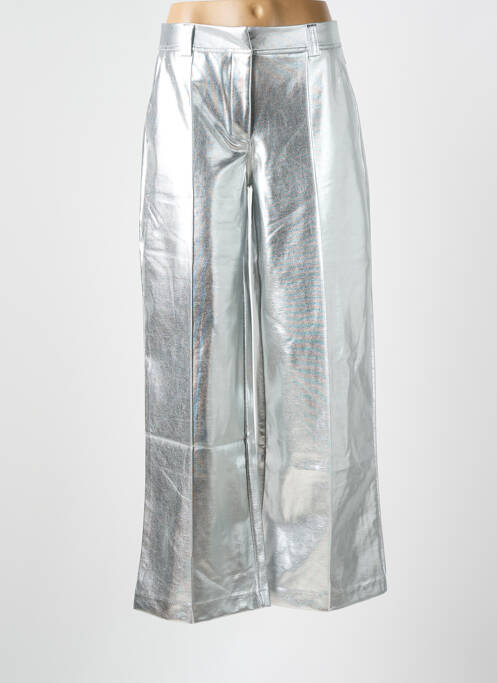 Pantalon larg argintiu ICHI femeie