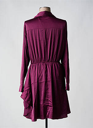 Rochie midi mâneci lungi mâneci lungi violet GUESS femeie