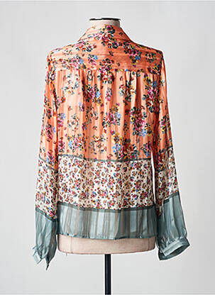Cămașă imprimeu floral mâneci lungi portocalie GUESS femeie