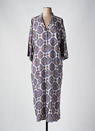 Rochie lungă imprimeu fantezie mâneci 3/4 gri GENESIS femeie