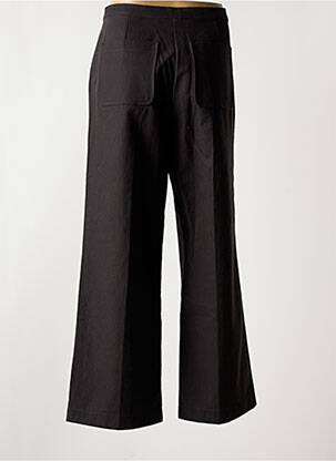 Pantalon larg închidere cu fermoar sub clapetă cu cârlig mărime normală negru SESSUN femeie