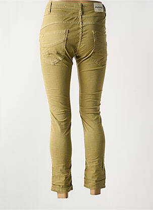 Pantalon slim țesătură poplin mărime normală verde PLEASE femeie