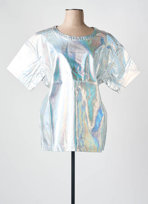 Top argintiu CHROMABLE femeie