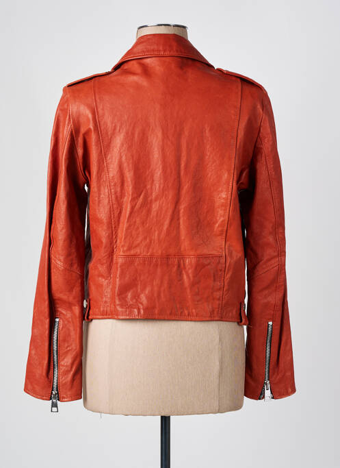 Geacă din piele buzunare maro IMPERIAL femme