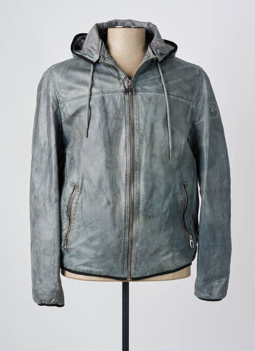 Geacă din piele gri MILESTONE bărbat