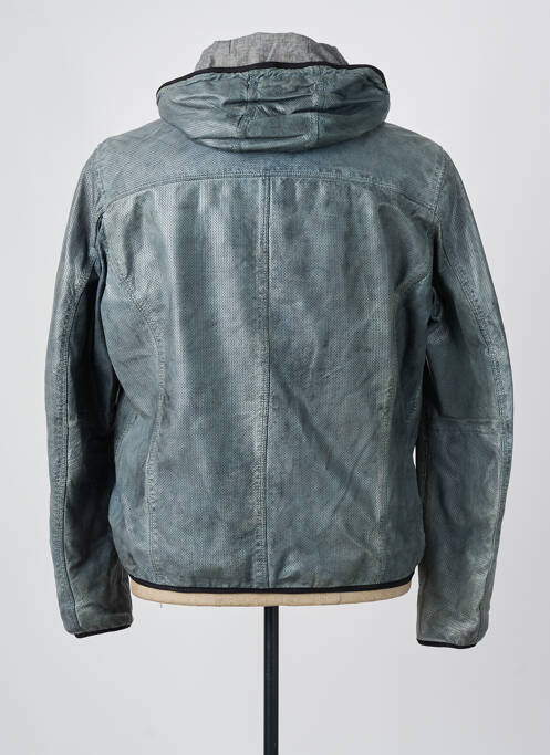 Geacă din piele gri MILESTONE bărbat