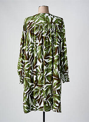 Rochie midi croială fluidă mâneci lungi verde HUGO BOSS femeie