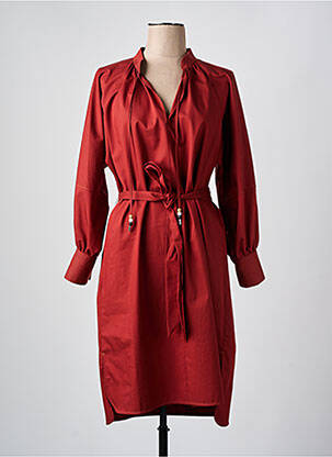 Rochie midi portocaliu HUGO BOSS femeie