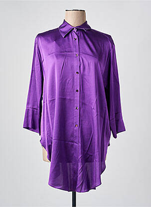 Tunică mâneci lungi guler de bluză violet HER SHIRT femeie