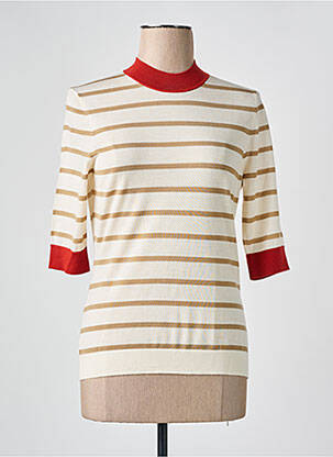 Pulover bej HUGO BOSS femeie