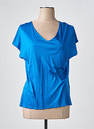 Tricou croială dreaptă mâneci scurte albastru HUGO BOSS femeie