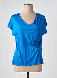 Tricou croială dreaptă mâneci scurte albastru HUGO BOSS femeie