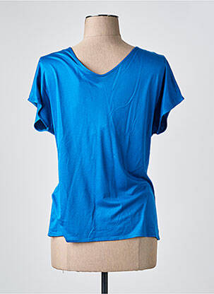 Tricou croială dreaptă mâneci scurte albastru HUGO BOSS femeie