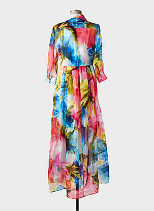 Rochie lungă mâneci lungi mâneci lungi roz SARA ROKA femeie
