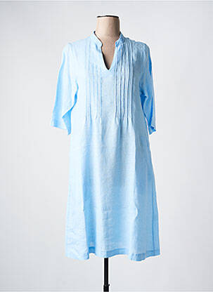 Rochie midi mâneci 3/4 mâneci 3/4 albastru WHYCI MILANO femeie