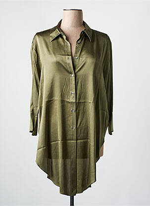 Tunică mâneci lungi guler de bluză verde HER SHIRT femeie