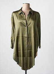Tunică mâneci lungi guler de bluză verde HER SHIRT femme