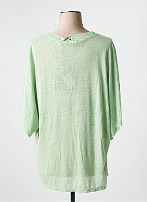 Tricou guler în v mâneci scurte verde HUGO BOSS femeie