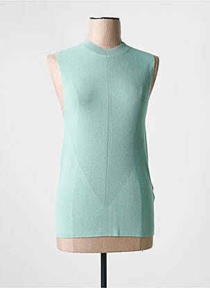 Pulover elasticitate fără mâneci verde HUGO BOSS femeie