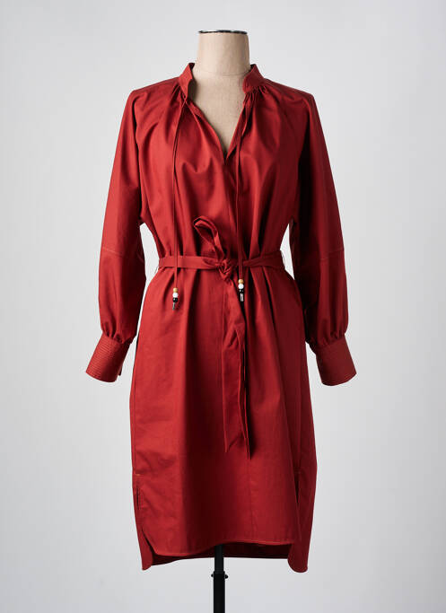 Rochie midi portocaliu HUGO BOSS femeie