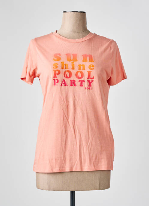 Tricou serigrafie mâneci scurte portocaliu HUGO BOSS femme