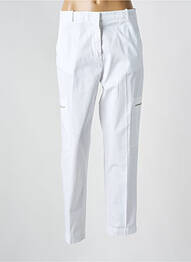 Pantalon cargo țesătură poplin mărime normală alb FABIANA FILIPPI femme