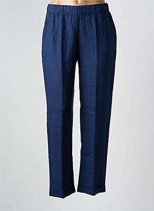 Pantalon drept țesătură crep mărime normală albastru WHYCI MILANO femeie