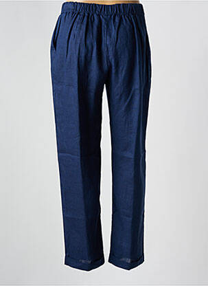 Pantalon drept țesătură crep mărime normală albastru WHYCI MILANO femeie