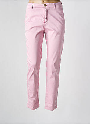 Pantalon chino țesătură poplin mărime normală roz HUGO BOSS femeie