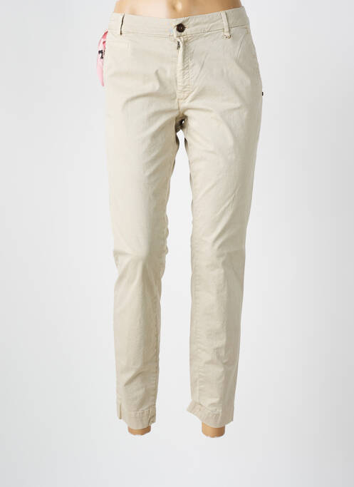 Pantalon chino țesătură poplin mărime normală bej MASON'S femme