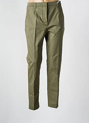 Pantalon chino țesătură poplin mărime normală verde ASPESI femeie
