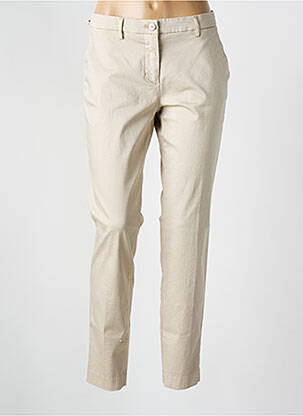 Pantalon chino țesătură poplin mărime normală bej MASON'S femeie