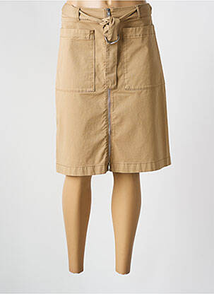 Fustă midi bej HUGO BOSS femeie