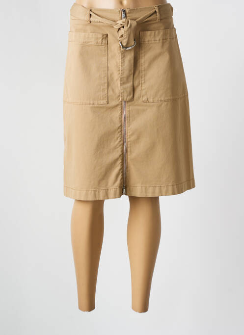 Fustă midi bej HUGO BOSS femeie