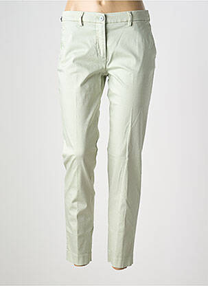 Pantalon chino țesătură poplin mărime normală verde MASON'S femeie