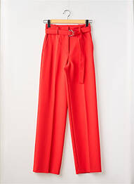Pantalon drept talie cu cleme talie înaltă roșu HUGO BOSS femeie