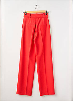 Pantalon drept talie cu cleme talie înaltă roșu HUGO BOSS femeie