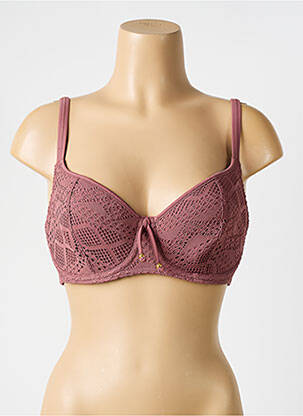 Sutien de costum de baie elasticitate sutien cupe întregi cu decolteu înalt violet FREYA femeie