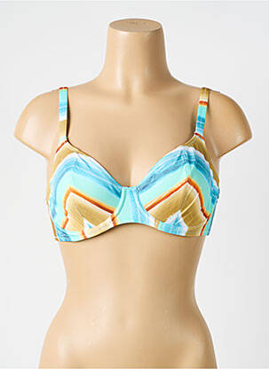 Sutien de costum de baie elasticitate sutien cupe întregi cu decolteu înalt albastru FREYA femeie