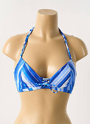 Sutien de costum de baie top triunghiuri top triunghiuri albastru FREYA femeie