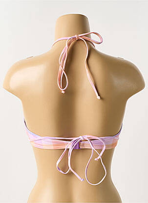 Sutien de costum de baie bretele elastice sutien balconet cu decolteu înalt roz FREYA femeie