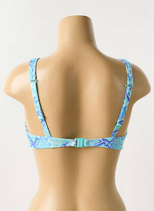 Sutien de costum de baie bretele elastice reglabile sutien balconet cu decolteu înalt albastru FREYA femeie