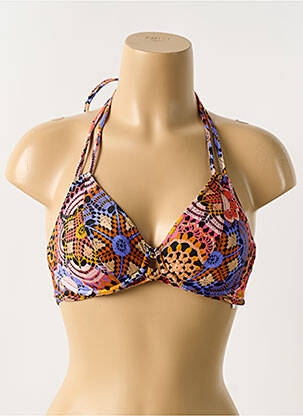 Sutien de costum de baie bretele elastice reglabile sutien balconet cu decolteu înalt portocalie FREYA femeie