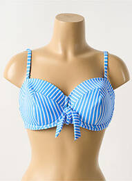 Sutien de costum de baie sutien cupe întregi cu decolteu înalt sutien cupe întregi cu decolteu înalt albastru FREYA femme