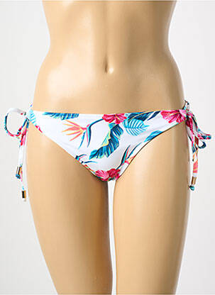 Chiloți de baie imprimeu tie and dye bikini alb FREYA femeie