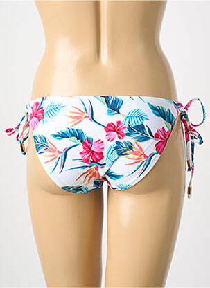 Chiloți de baie imprimeu tie and dye bikini alb FREYA femeie