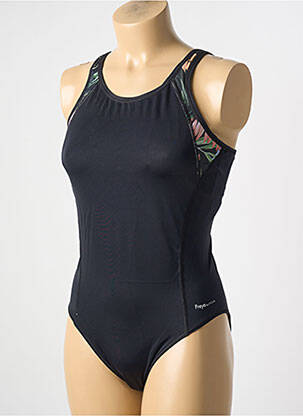 Costum de baie dintr-o singură piesă elasticitate negru FREYA femeie